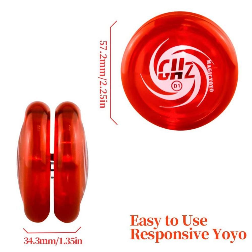 Multicolor MAGICYOYO Responsive Yoyo D1 GHZ,Professional Looping Yoyos for Kids Beginner with Yoyo Strings+Finger Cot+Yoyo Bag,Blue