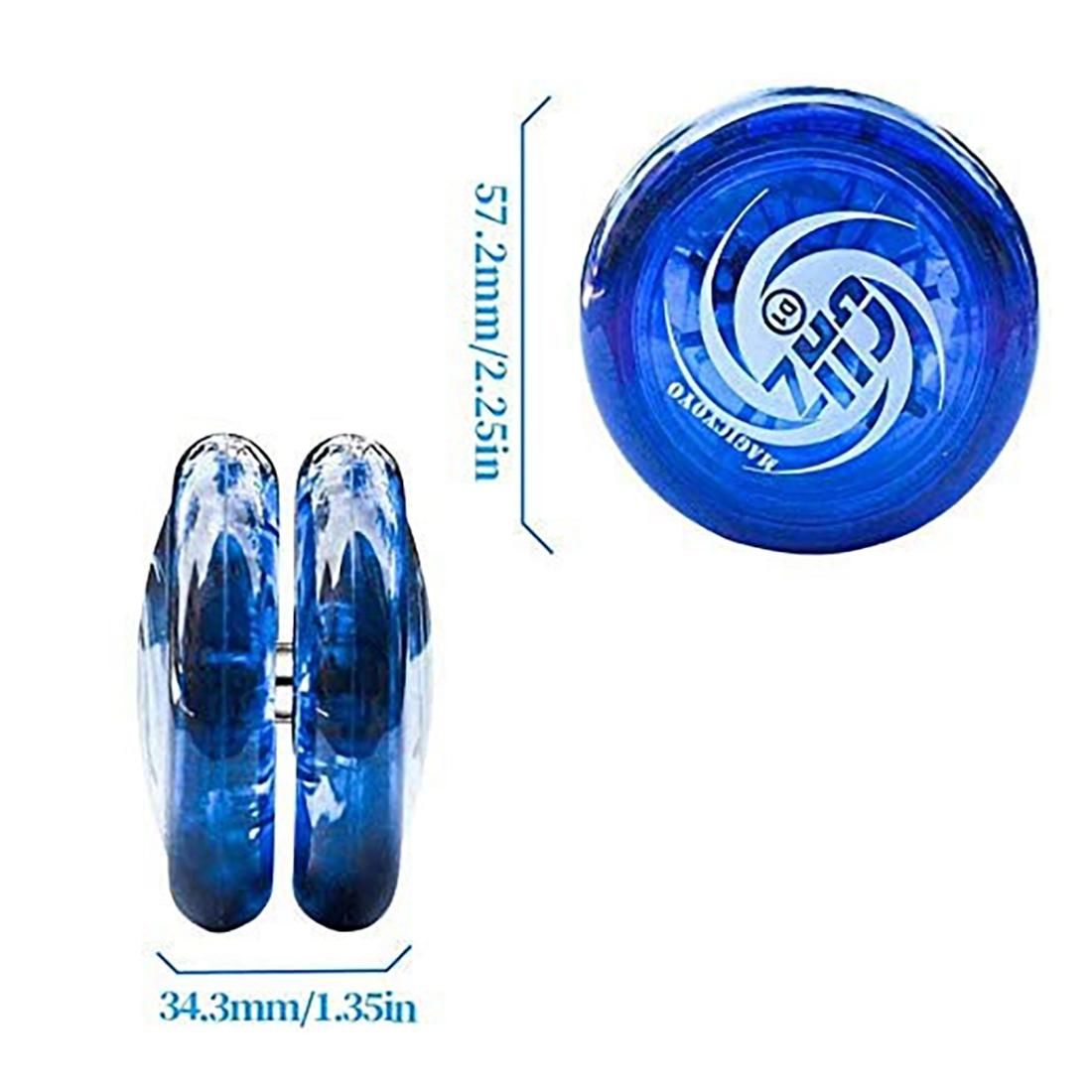 Multicolor MAGICYOYO Responsive Yoyo D1 GHZ,Professional Looping Yoyos for Kids Beginner with Yoyo Strings+Finger Cot+Yoyo Bag,Blue
