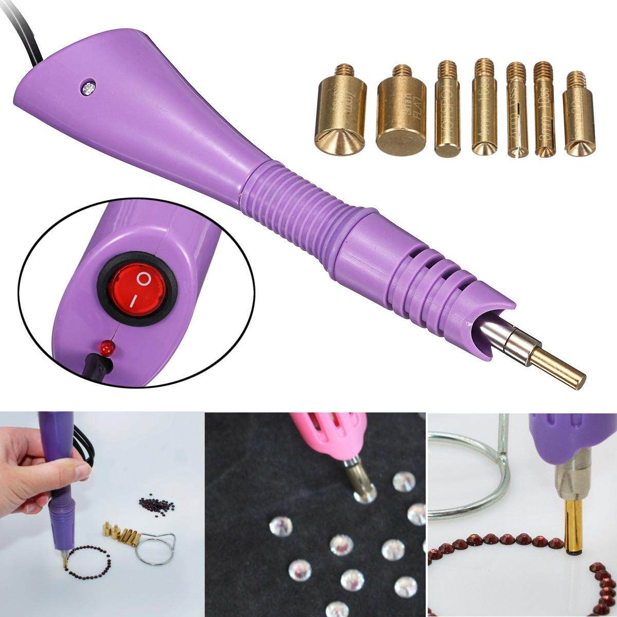 Hot Fix Stud Applicator Rhinestone Setter Wand Heater Tool Kit Set DIY + 7 Tips