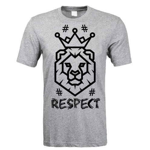 Respect Print Tshirt - Grey