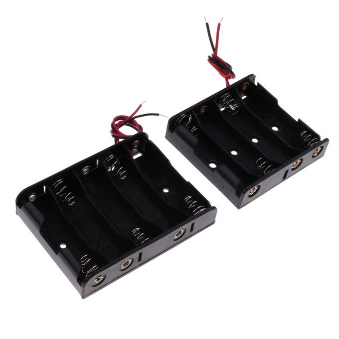 5Piece Plastic AA Battery Holder Storage Cases Protective Cover Box