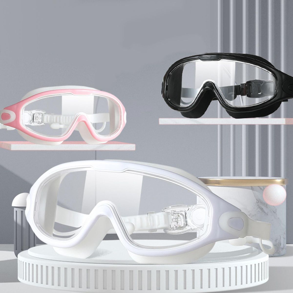 Swim Goggles Women Watertight Wide View No Leaking Water