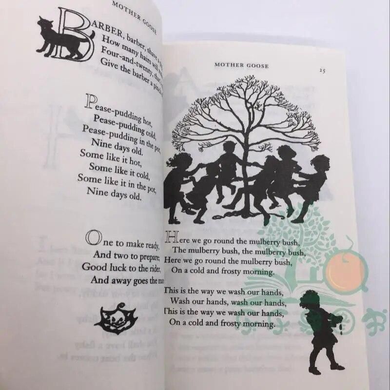 Mother Goose By Old Nursery Rhyme Classical Children Reading Story Books Educational Toys Learn In English