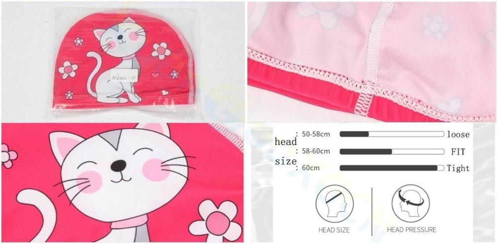 Cartoon Animal Children Swimming Cap Girls Boys Swimming