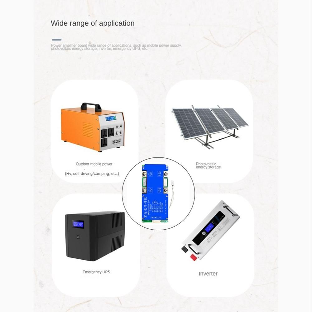 8S 24V 100A LiFePO4 Battery Protection Board Same Port with Equalization Temperature Control BMS Battery Board for UPS