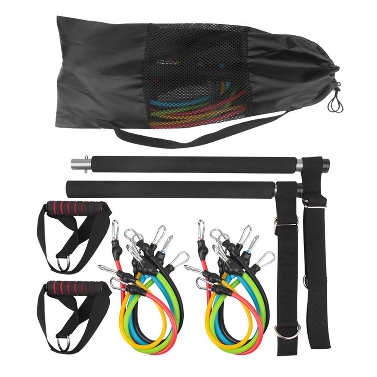 Multifunctional Pilates Bar Kit Adjustable Resistance Band