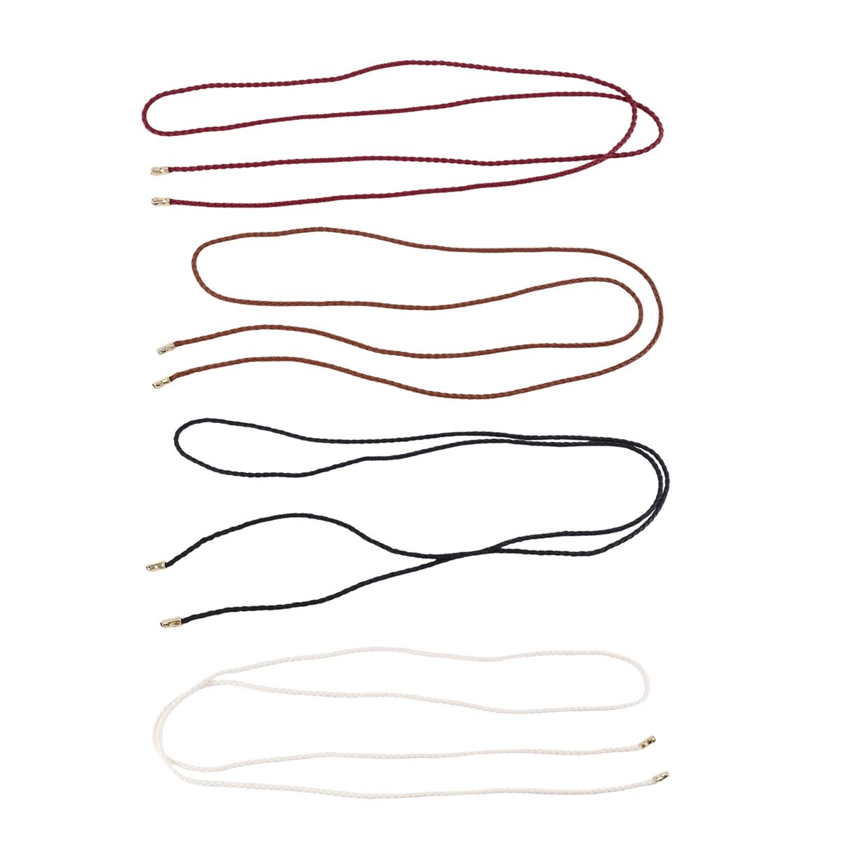 4Pcs Women PU Leather Knitted Waist Belt Rope Chain Set for Women Skinny Belt Slim Tie Belts for Women Girls Dresses