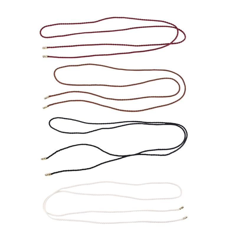 4Pcs Women PU Leather Knitted Waist Belt Rope Chain Set for Women Skinny Belt Slim Tie Belts for Women Girls Dresses