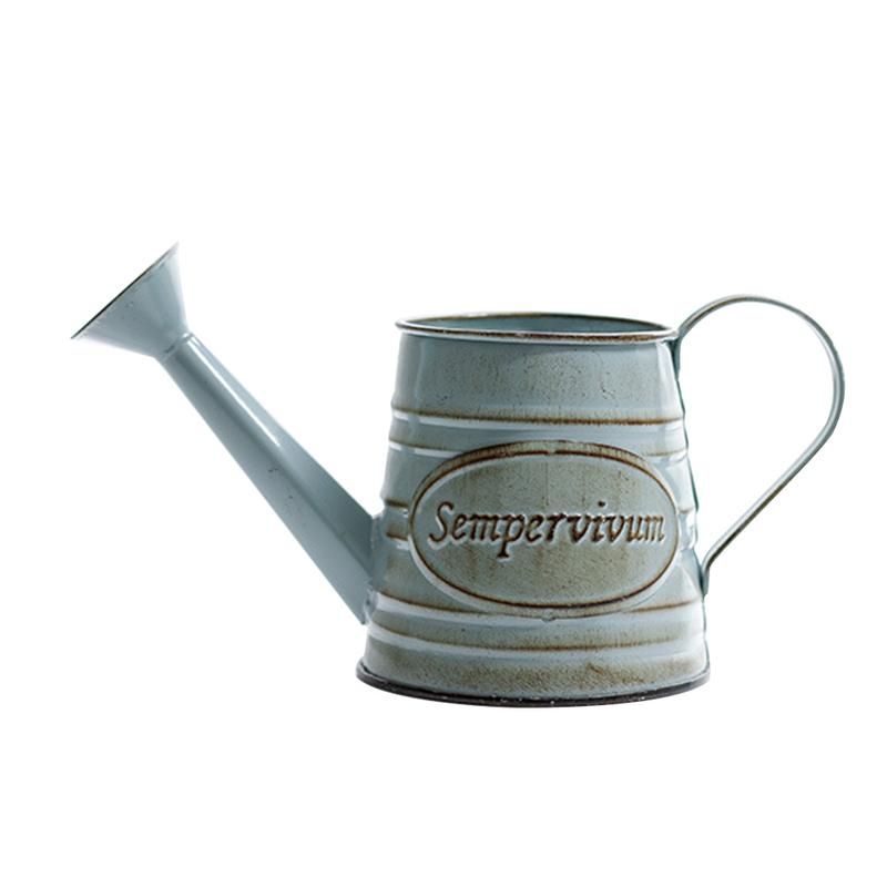 Iron Flower Bucket Flower Pot Handle Kettle Vase Flower Arrangement Desktop Balcony Home Interior Decoration Nursery Plant Pots