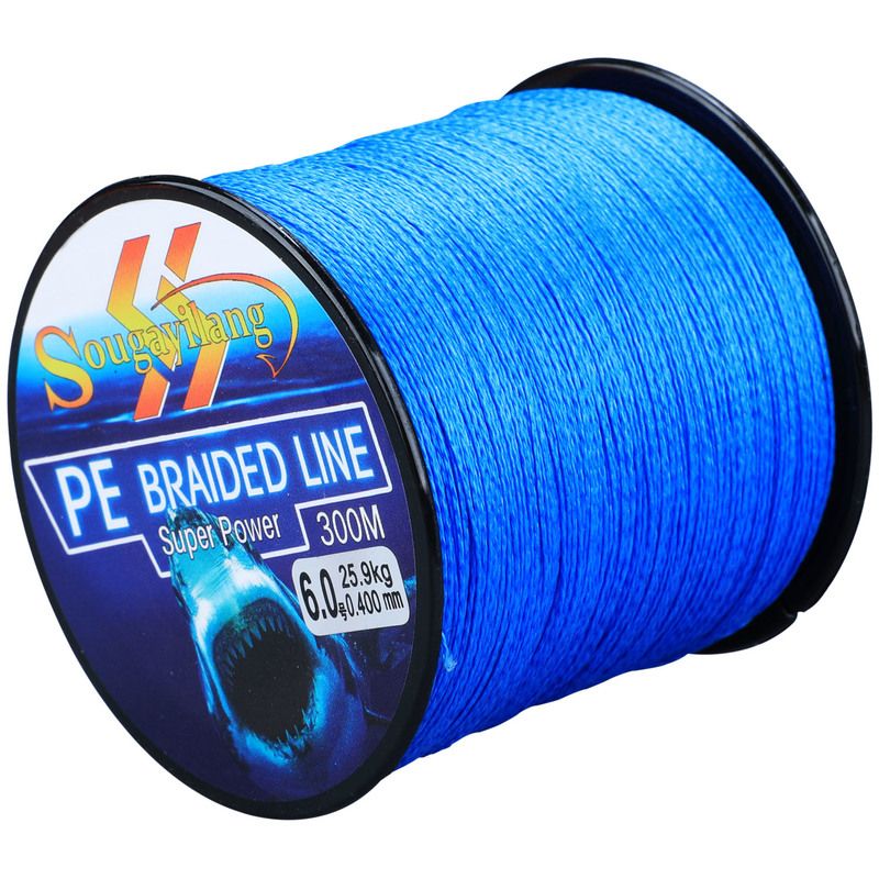 300M Line Pesca 4 Strands Fishing PE Line Multifilament Fishing 6.3-32.8kg Braided Smooth 0.6-8.0# Line Fishing