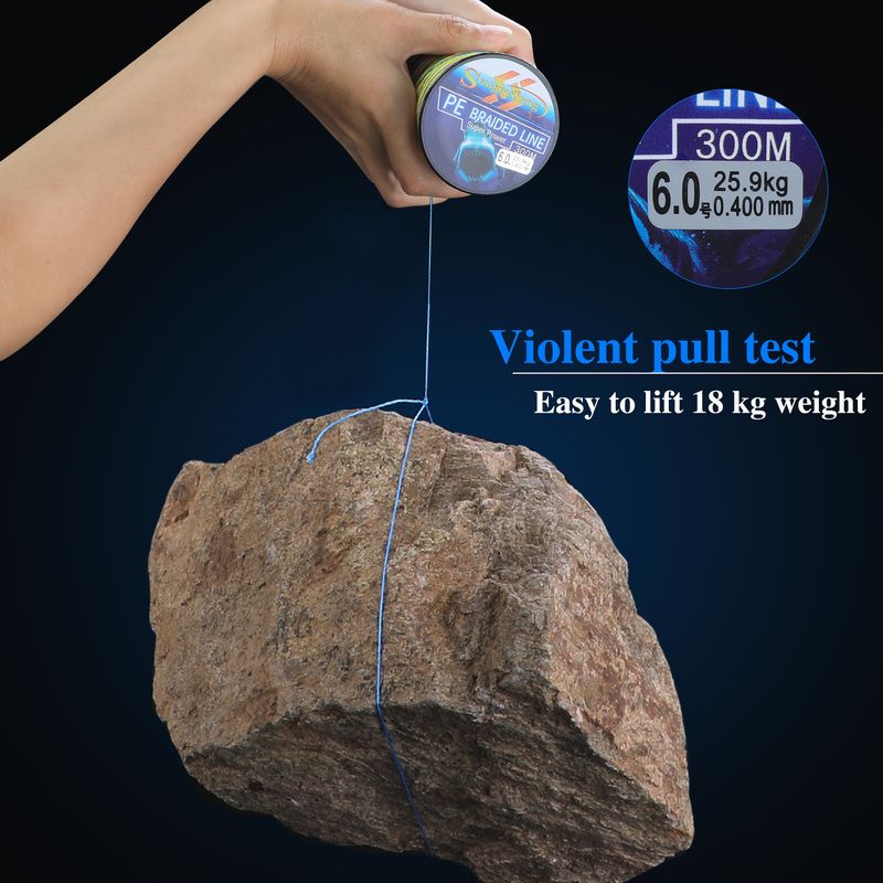 300M Line Pesca 4 Strands Fishing PE Line Multifilament Fishing 6.3-32.8kg Braided Smooth 0.6-8.0# Line Fishing