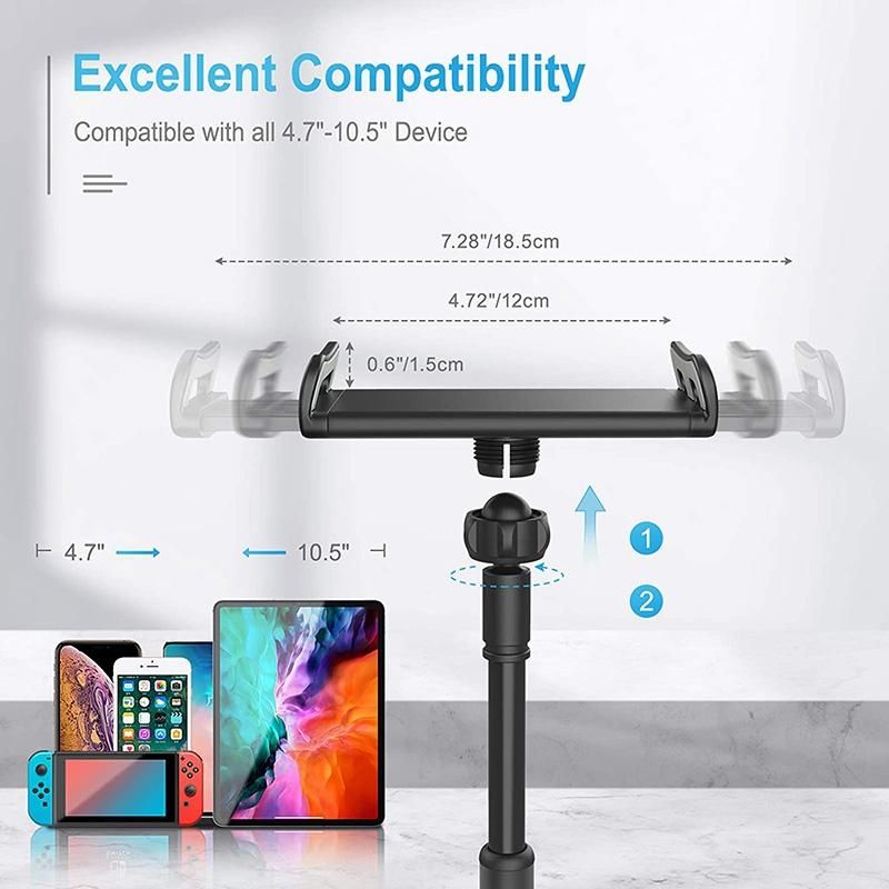 Adjustable 360° Gooseneck Stand for iPad & Other 4.7-12