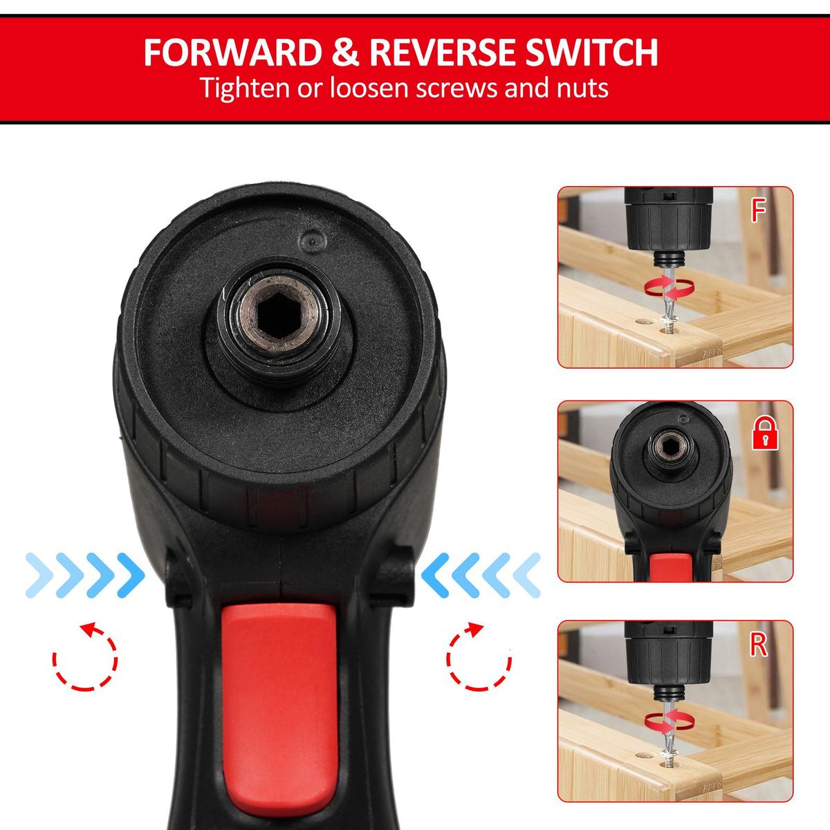 12V Brushless Screwdriver Lithium Electric Drill Rechargeable Hand Drill Screwdriver Electric Tool Torque Drill Kit Black 2Batteries 14 Sockets 4Pcs Drill Bits