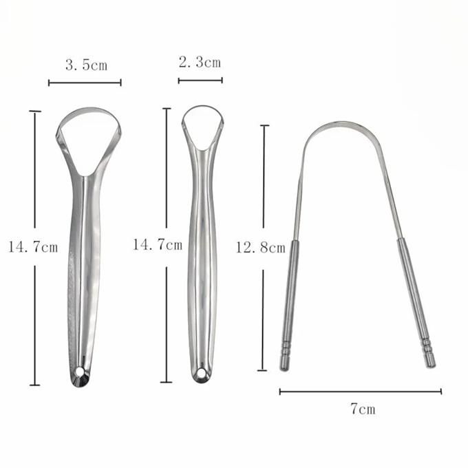 Adult Tongue Cleaner - Professional tongue cleaning tool to reduce bad breath, medical grade safe stainless steel tongue scraper with storage box