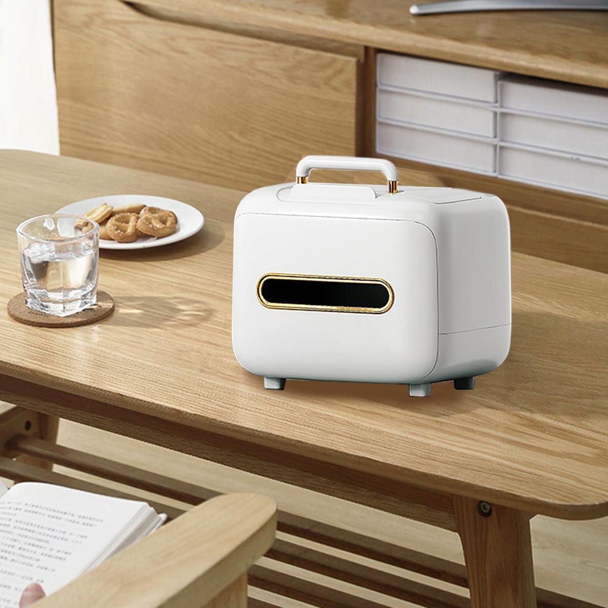 Tissue Case Living Room Coffee Table Tissue Box White