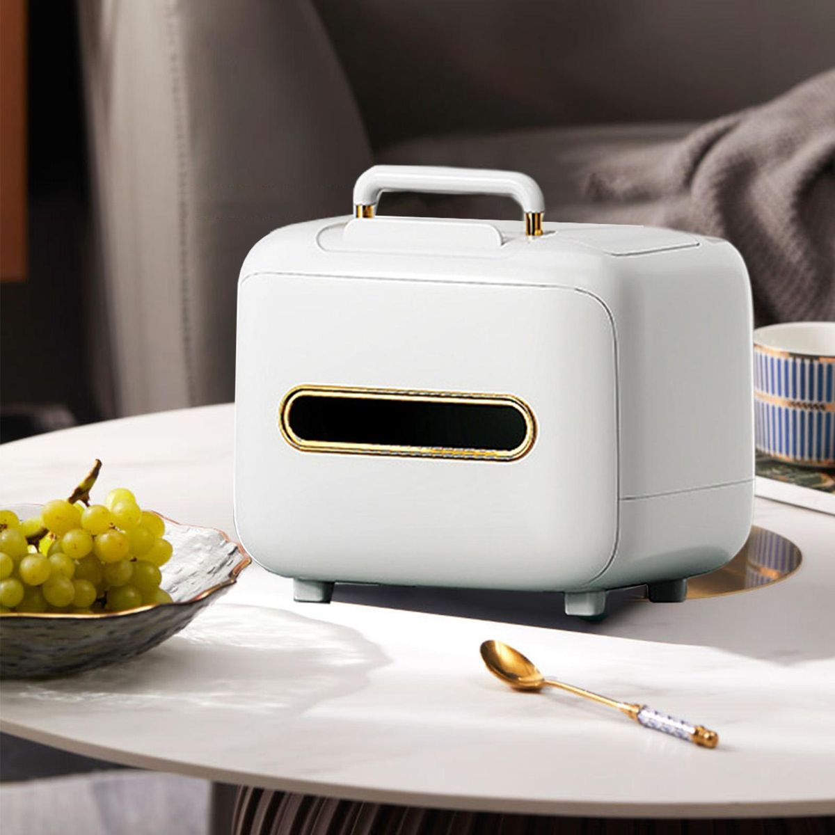 Tissue Case Living Room Coffee Table Tissue Box White
