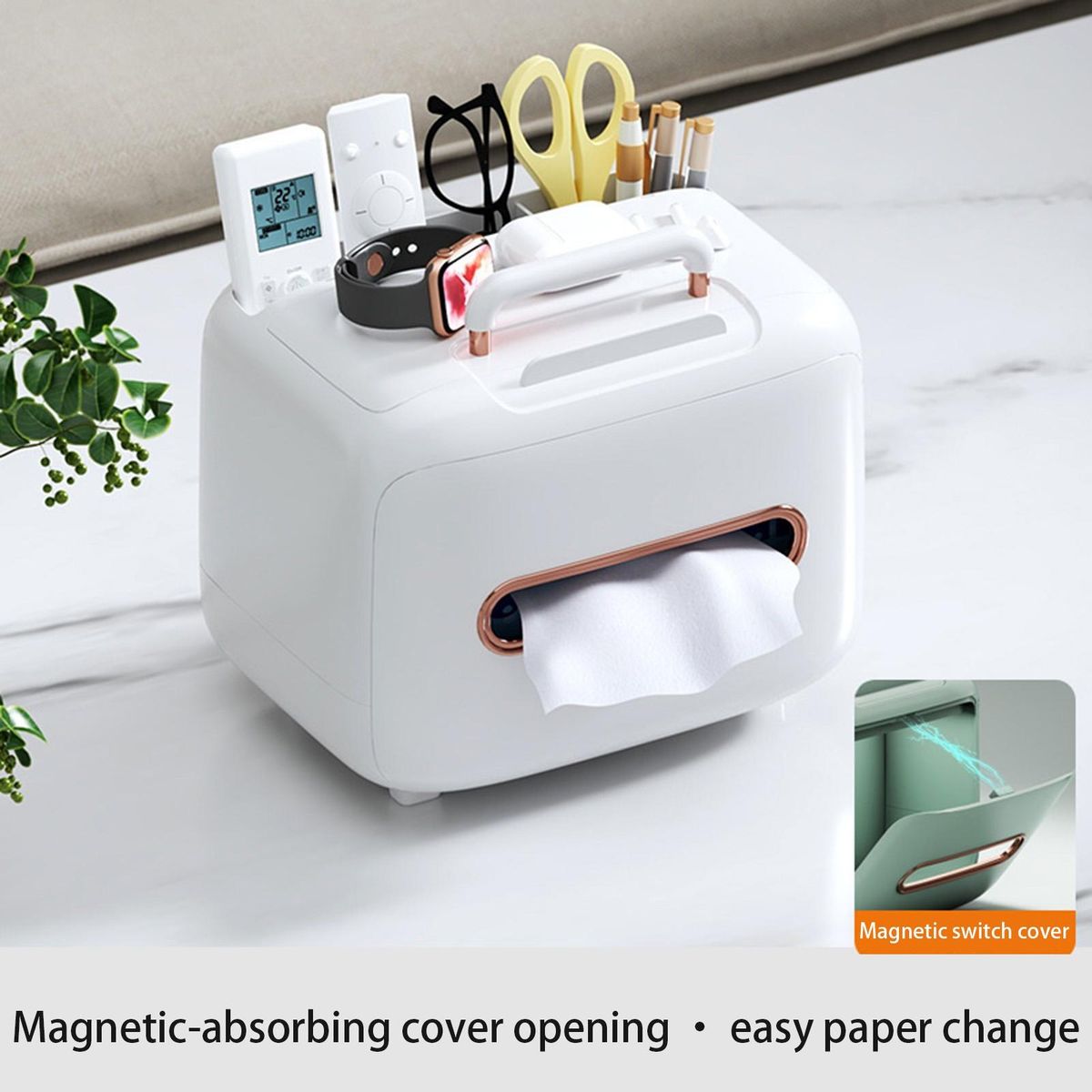 Tissue Case Living Room Coffee Table Tissue Box White