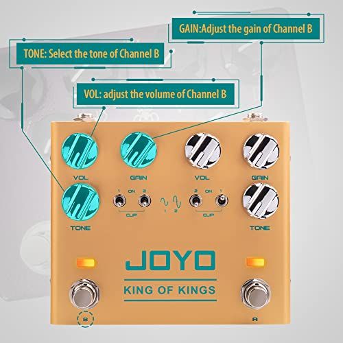 JOYO Dual Crunch Pure Analog Circuit Overdrive Effect Pedal