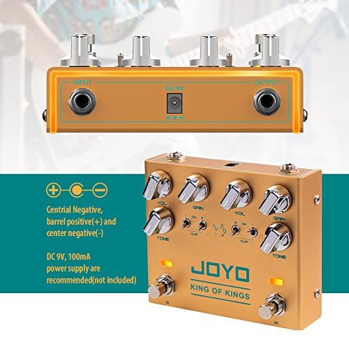 JOYO Dual Crunch Pure Analog Circuit Overdrive Effect Pedal