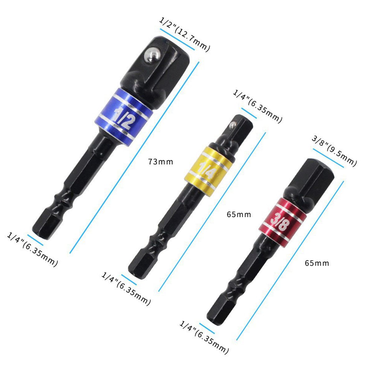 23pcs Wrench Socket Extension Bar Kit Universal Socket