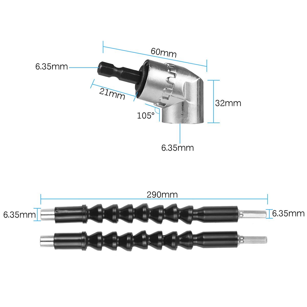 23pcs Wrench Socket Extension Bar Kit Universal Socket