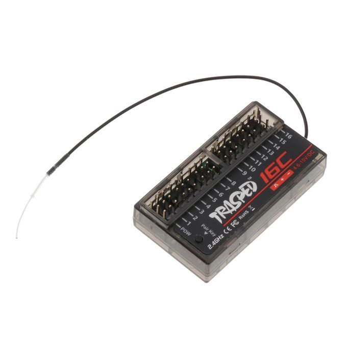 HG-P408 16-Channel Receiver Black Truck Car Spare Supplies Playkit
