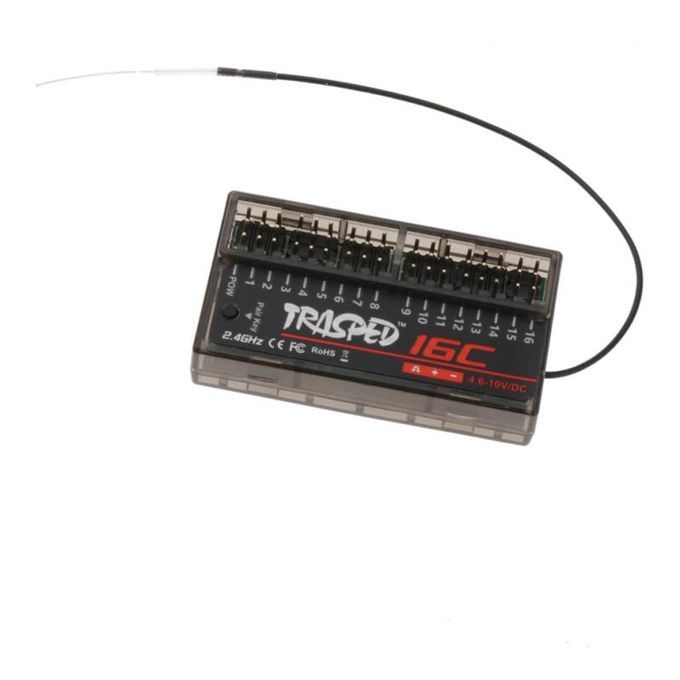 HG-P408 16-Channel Receiver Black Truck Car Spare Supplies Playkit