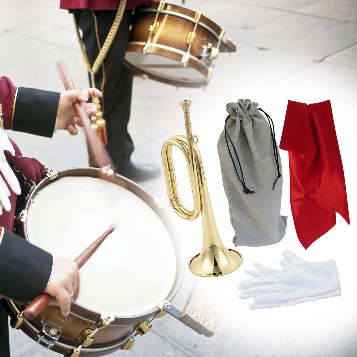Scouting Trumpet Bugle With Mouthpiece Marching Bugle For