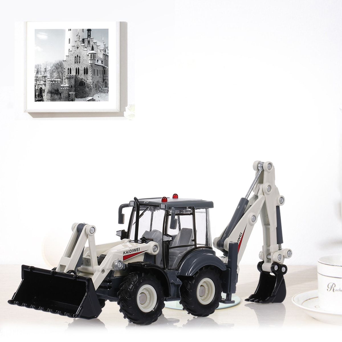 Alloy Diecast Excavator 1:50 4 Wheel Shovel Loader Two-way