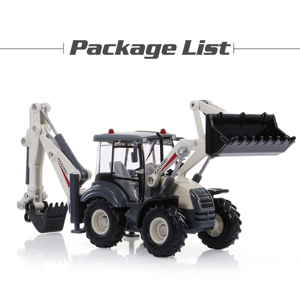Alloy Diecast Excavator 1:50 4 Wheel Shovel Loader Two-way