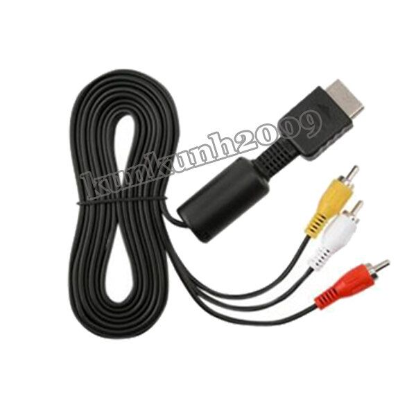 6ft AV Video Audio Composite RCA Cable For Sony Playstation 1 2 3 PS2 PS3 Slim