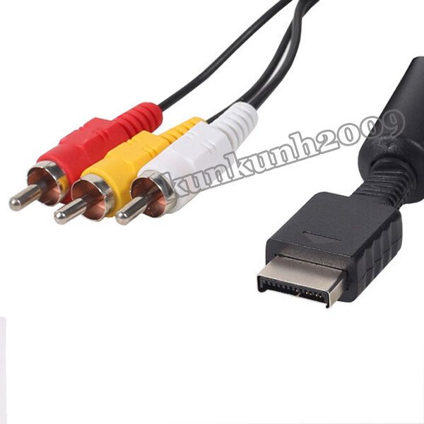6ft AV Video Audio Composite RCA Cable For Sony Playstation 1 2 3 PS2 PS3 Slim