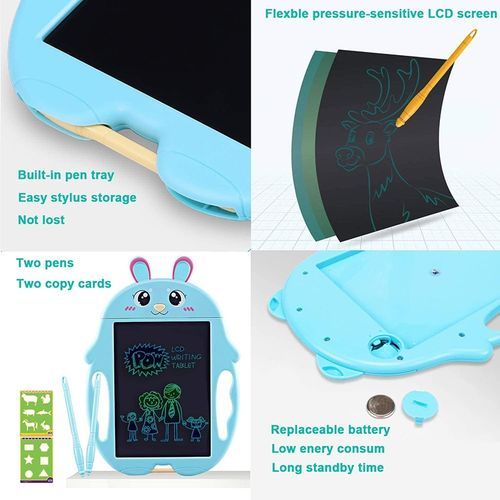 9 Inch Children Cartoon Handwriting Board LCD Electronic Writing Board Specification:Color  Screen(Pink Rabbit)