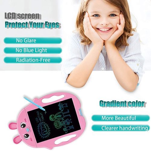 9 Inch Children Cartoon Handwriting Board LCD Electronic Writing Board Specification:Color  Screen(Pink Rabbit)