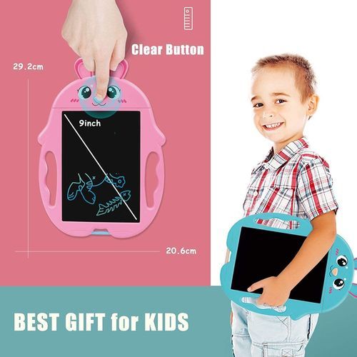 9 Inch Children Cartoon Handwriting Board LCD Electronic Writing Board Specification:Color  Screen(Pink Rabbit)