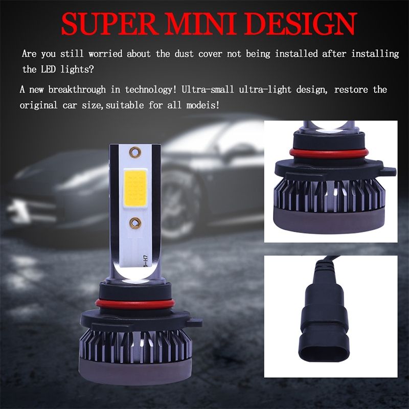 2 PCS H1 Mini COB LED Headlight Lamps / Fog Light