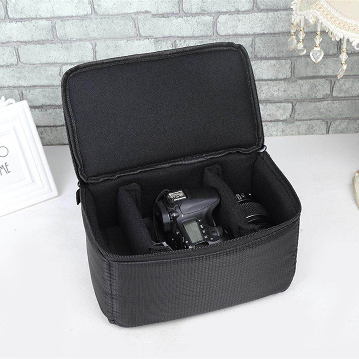 Waterproof Camera Bag Handbag DSLR Inner Partition Protect Case Cover Black