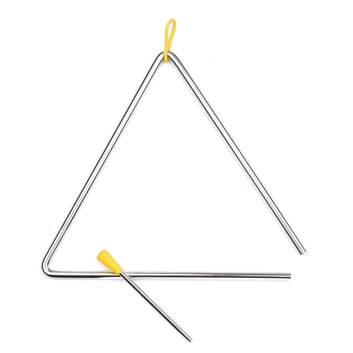 10 Inch Triangle Bell Triangolo with Metal Mallet Idiophone Steel Percussion Children Toddle Kid Rhythm Learning Early Education Musical Instrument Hand Percussion Triangle with Striker