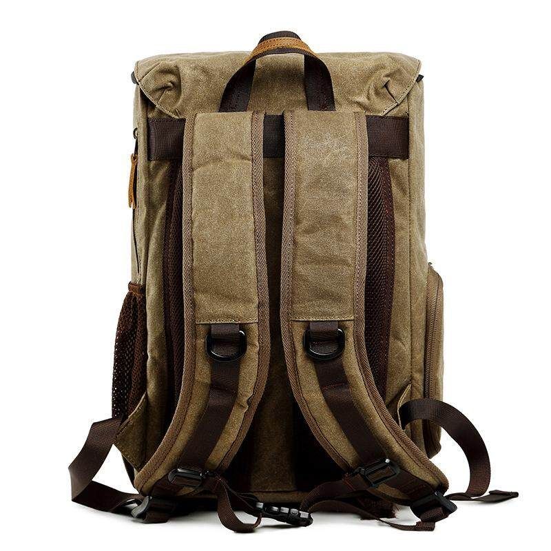Shockproof Camera Bag DSLR SLR Backpack Waterproof Photography Shoulder Bags - Gray Khaki {even Code}