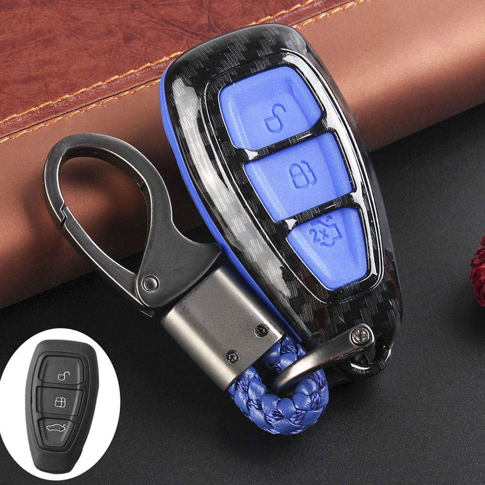 Aumotop Remote Key Fob Case Shell Cover Carbon Fiber