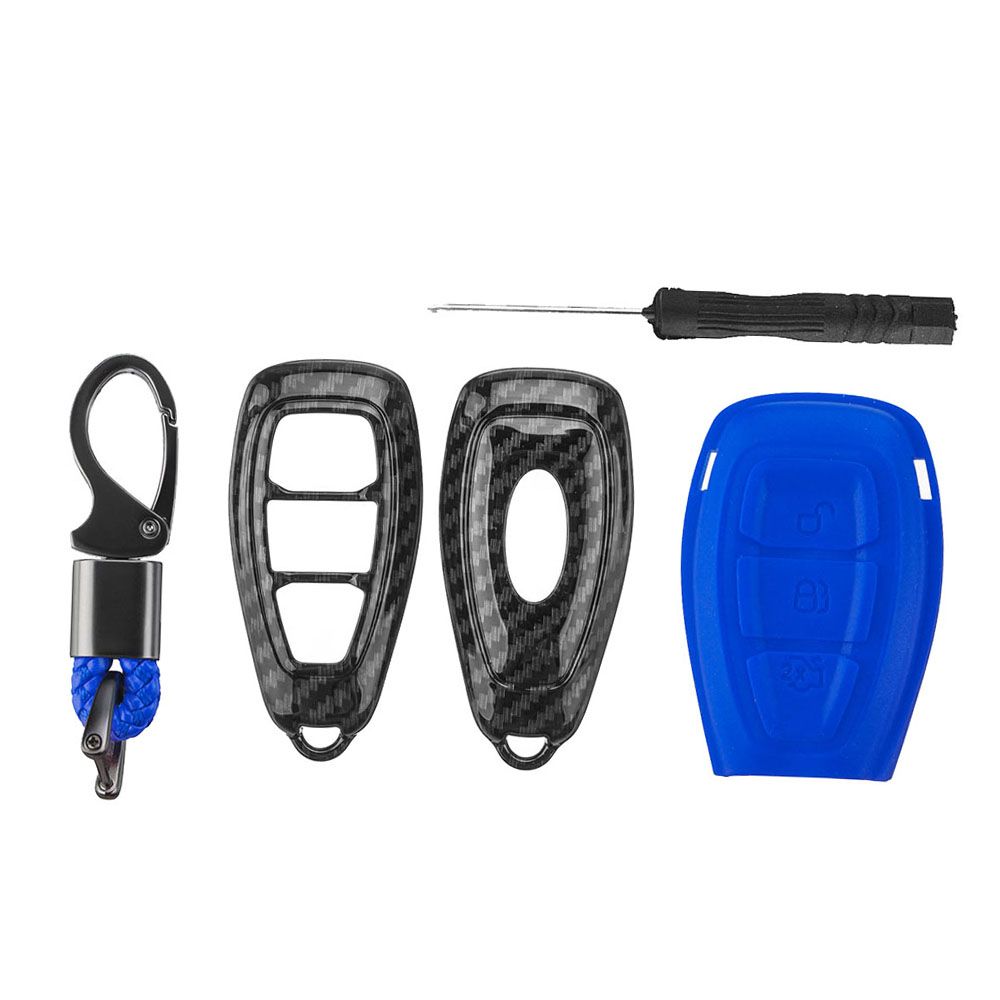 Aumotop Remote Key Fob Case Shell Cover Carbon Fiber