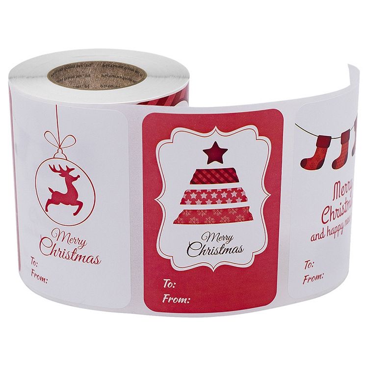 Red Christmas Elk Sticker