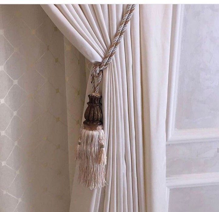 7.5ft. By 7.5ft. High Quality Plain Curtain -White