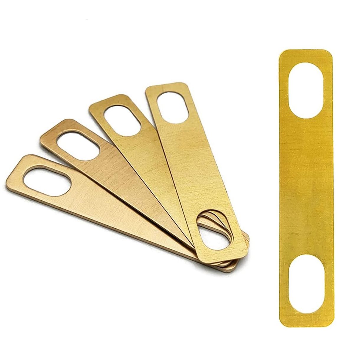 MX0312D 8Pcs Guitar Neck Shims 0.2mm 0.5mm 1mm Thickness Brass Shims Set Connection Neck Plate Bolt-on Neck Repair Luthier Tool for Guitar Bass