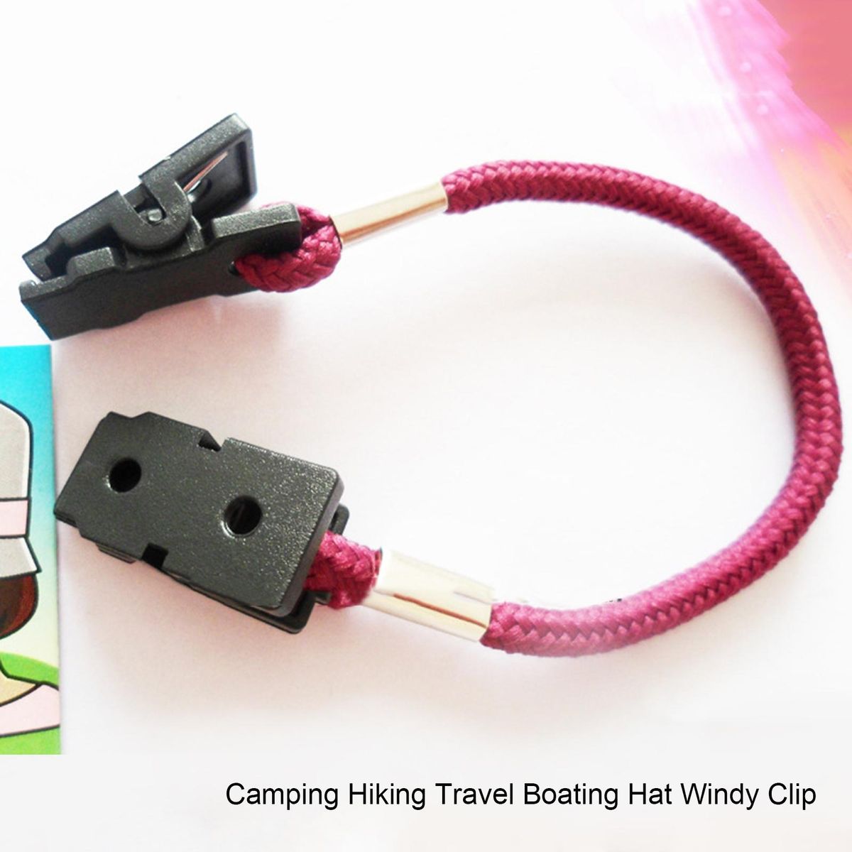Hat Chin Cord Camping Hiking Hat Chin Cord Wine Red