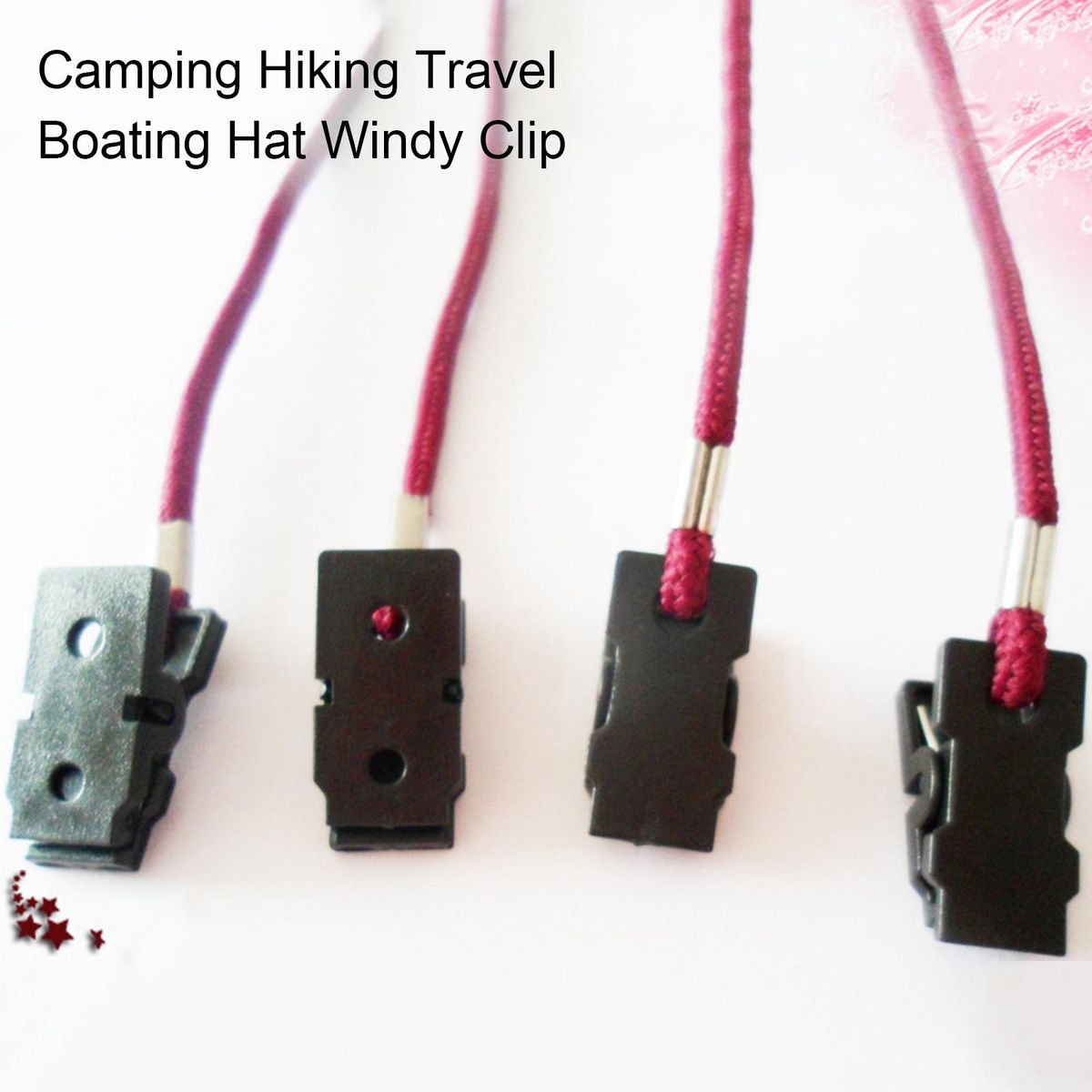 Hat Chin Cord Camping Hiking Hat Chin Cord Wine Red