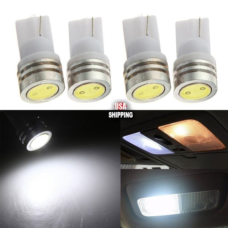 4pcs T10 LED 194 168 W5W 1W Car Side Wedge Tail Turn Light Backup Lamp Bulb 12V White