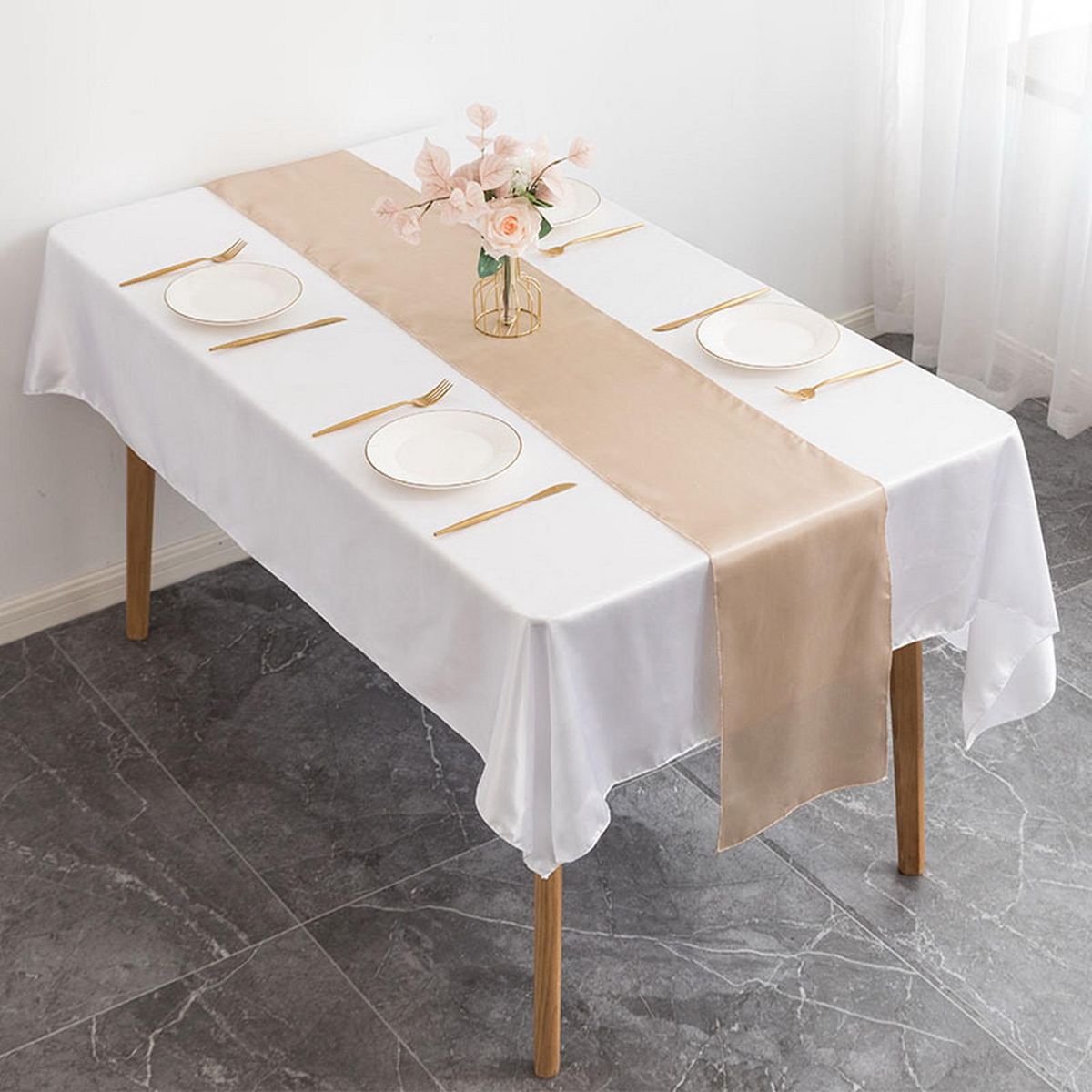 Party Table Runner Multi-colors Optional Dining Table Runner Champaign Gold