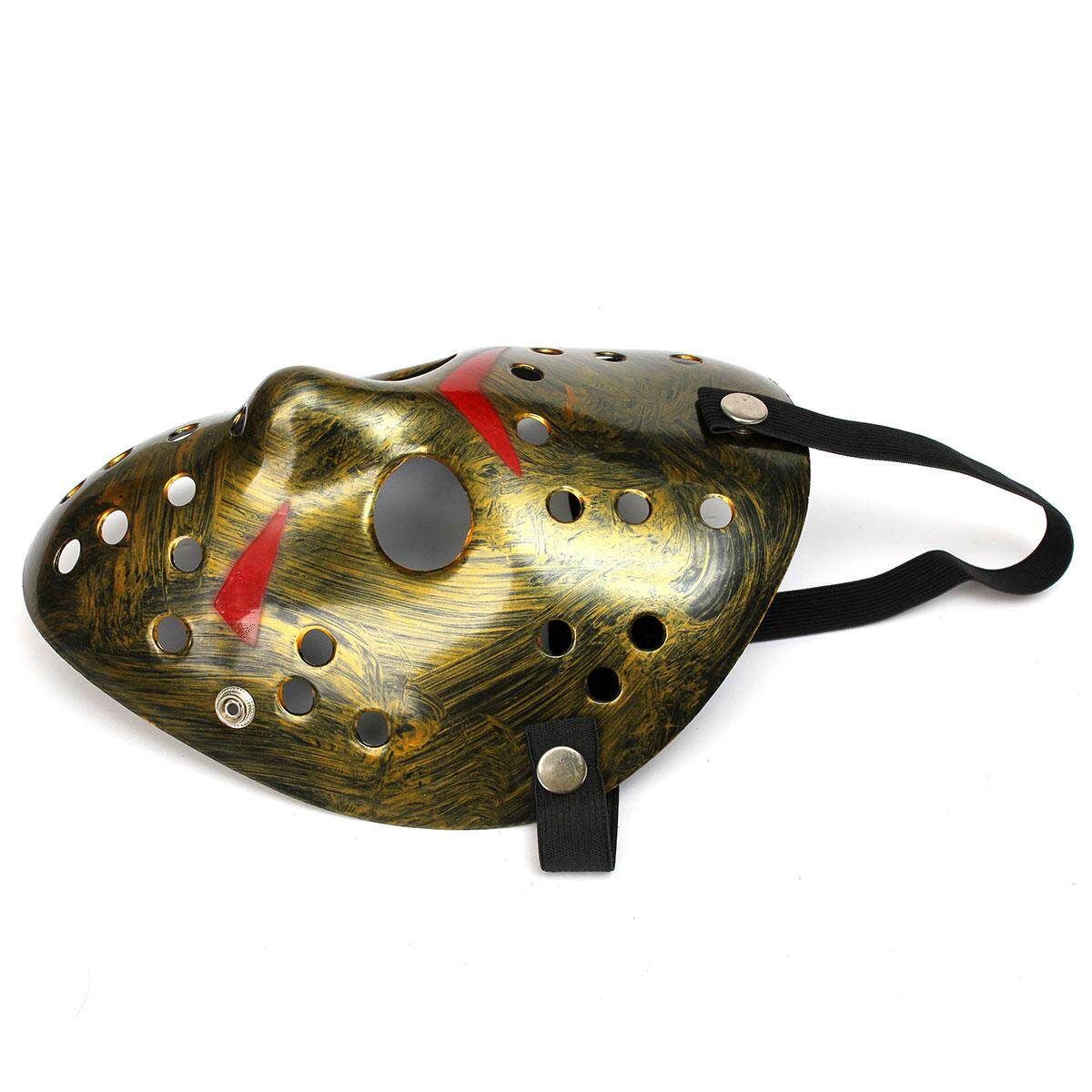 Vendredi 13th Jason Masque Plastique D'horreur Halloween Voorhees Machete Bronze