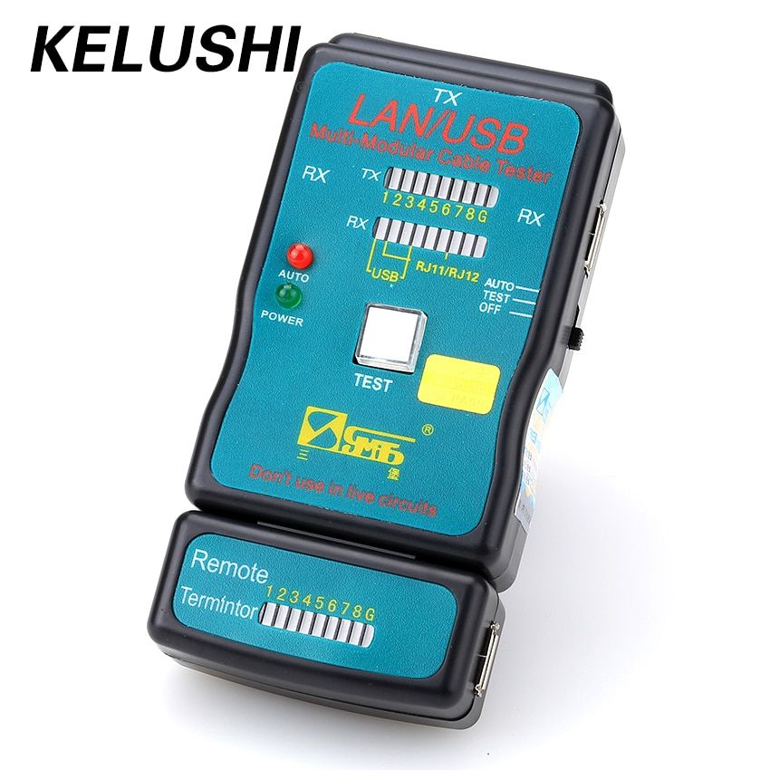 Flat Network Ethernet Cable Tester RJ45 Kit Crimping Tool Network Computer Maintenance Repair Tool Kit Cable Tester Cross AEPDT